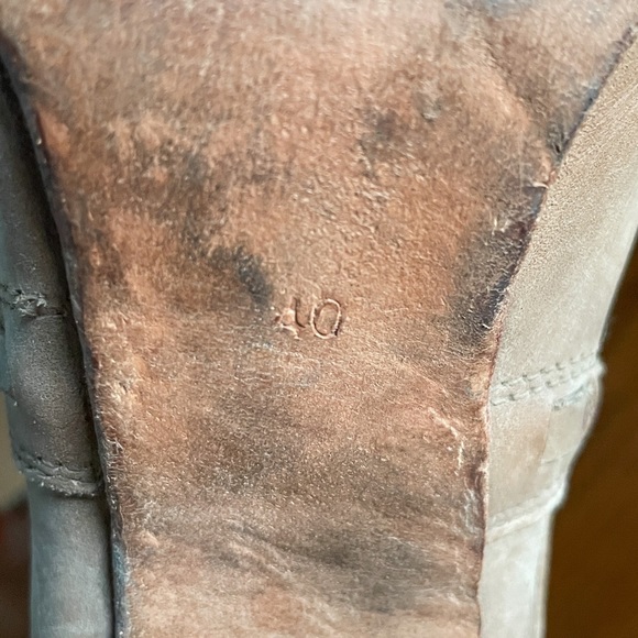 Free People Tan Leather Tall Strappy Buckle Ankle Boots - Picture 9 of 10